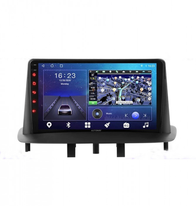 Navigatie Renault Megane 3 AUTONAV Android GPS Dedicata, Model Classic, Memorie 128GB Stocare, 6GB DDR3 RAM, Display 9&quot; Full-Touch, WiFi, 2 x USB, Blu