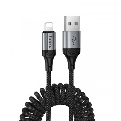 Cablu Date si Incarcare USB-A - Lightning HOCO X121, 27W, 1.5m, Negru foto