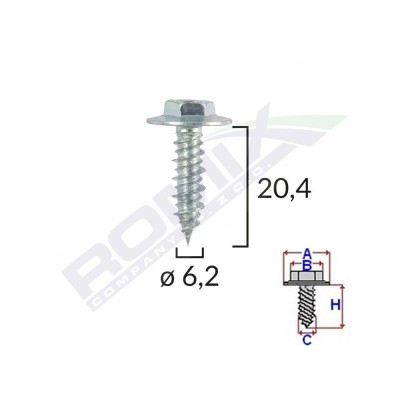 SURUB CU SAIBA ALFA ROMEO FIAT 6.2X20.4MM SET 10 BUC 61681 foto