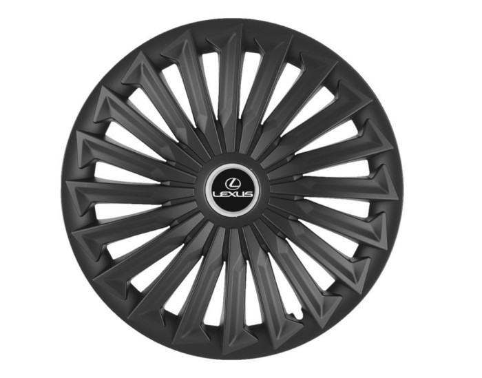 Set 4 capace roti pentru Lexus, model Joy Black, R16