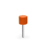 Biax sculptura lemn SABURR - cap cilindric 13mm capăt neted, Granulatie Saburr FOARTE ASPRA - PORTOCALIE