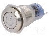 Intrerupator anti-vandalism, ON-ON, &amp;Oslash;16mm, ONPOW - LAS2GQF-11ZDT/R/24V/S foto
