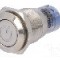 Intrerupator anti-vandalism, ON-ON, &Oslash;16mm, ONPOW - LAS2GQF-11ZDT/R/24V/S