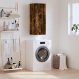 vidaXL Dulap montat pe perete, stejar fumuriu, 34,5x34x90 cm 828849