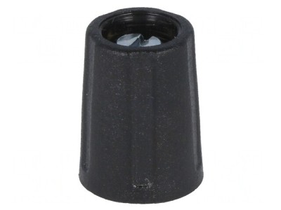 Buton rotativ ABS negru 4mm 10,5x14mm foto