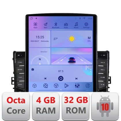 Navigatie Toyota Auris dupa 2017 H-Auris ecran tip TESLA 9.7&quot; cu Android Radio Bluetooth Internet GPS WIFI 4+32GB DSP CarStore Technology