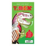 Carte cu puzzle Make and Move T Rex, Ilustrata, Educativa, Dinozauri, 19 piese, Varsta 9-12 ani