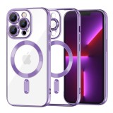 Husa premium iPhone 13 Pro Techsuit Luxury Crystal MagSafe, mov