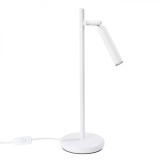 Lampă De Birou Pastel Alb Oțel 1 Bec Tub Modern De Interior