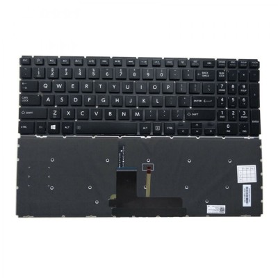 Tastatura Laptop, Toshiba, Satellite S55-B, S55T-B, neagra, iluminata, layout US foto