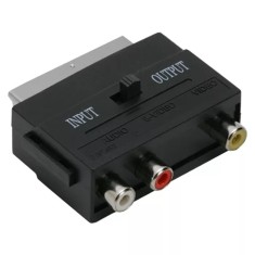 Adaptor EURO RCA soclu 3x RCA - fisa EUROSCART cu comutator IN-OUT 05161
