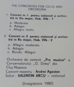LP Joseph Haydn - Concertele Pentru Violoncel Și Orchestră Op. 24, VINIL,  electrecord | Okazii.ro