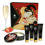 Kit accesoriu - Shunga Geishas Secret Kit Vin spumant de căpșuni cu spumant