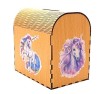 Pusculita Unicorn din Lemn, Design Magic, 15x10.5x15 cm, Cadou Copii/Adulti, Decorativa, Economisire Bani