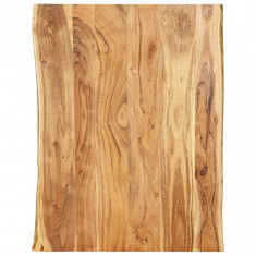 vidaXL Blat de masă, 80x(50-60)x2,5 cm, lemn masiv de acacia foto