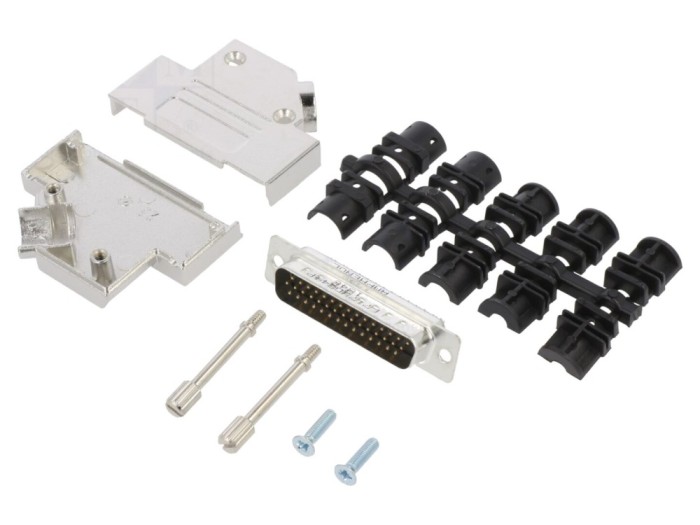 Conector D-Sub 44P tată 45&deg; pe cablu