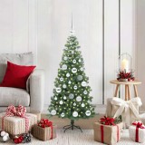 vidaXL Brad de Crăciun cu 150 LED cu suport Verde 120 cm PVC 3396363