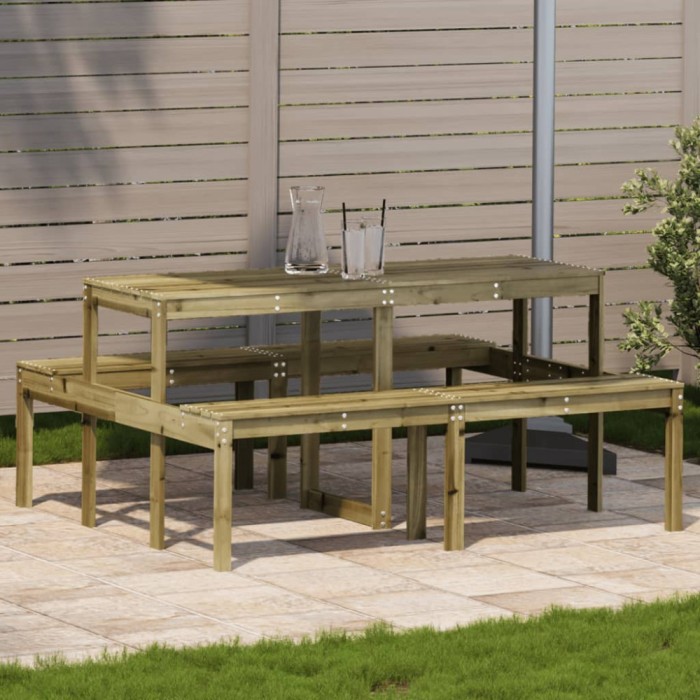 vidaXL Masă de picnic, 160x134x75 cm, lemn impregnat de pin 832566