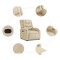 Fotoliu rabatabil electric, crem, material textil - 11