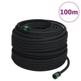vidaXL Furtun poros de grădină, negru, 0,6", 100 m, cauciuc 155875