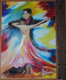 Tablou original, ulei pe panza (canvas) - Concurs de dans, Portrete, Altul