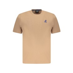 U.S. Grand POLO Tricou barbati simplu din bumbac cu logo brodat, maro, M