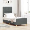 VidaXL Cadru de pat cu headboard Gri &icirc;nchis 80 x 200 cm țesătură 3344761