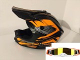 Cumpara ieftin Casca Moto Atv Cross Enduro Downhill Oem + Ochelari 100%, Policarbonat ABS, Marimi S M L