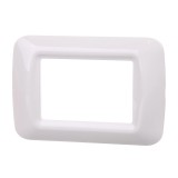 Rama decorativa tripla Gewiss Top System, pentru aparataj modular, IP20, alba