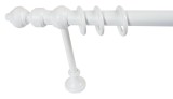 Galerie metal + PVC, Filigrano, alb, 28 mm / 160 cm + accesorii