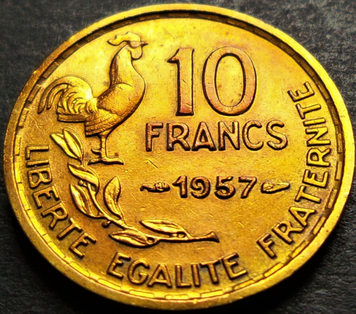 Moneda istorica 10 FRANCI - FRANTA, anul 1957 * cod 479 A