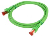 Patch cord S/FTP Cat6 Verde 1m LSZH