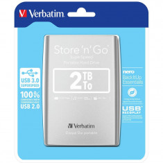 Hard disk extern Verbatim Store n Go 2TB 2.5 inch USB 3.0 Silver foto
