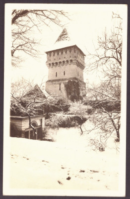 1735 - SIBIU, Turnul, Romania - old postcard, real Photo - used - 1931 foto