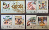 Cuba 1985 Expozitie ESPAMER &#039;85/ Oameni preistorici , serie + colita MNH, 6v +1v, Nestampilat