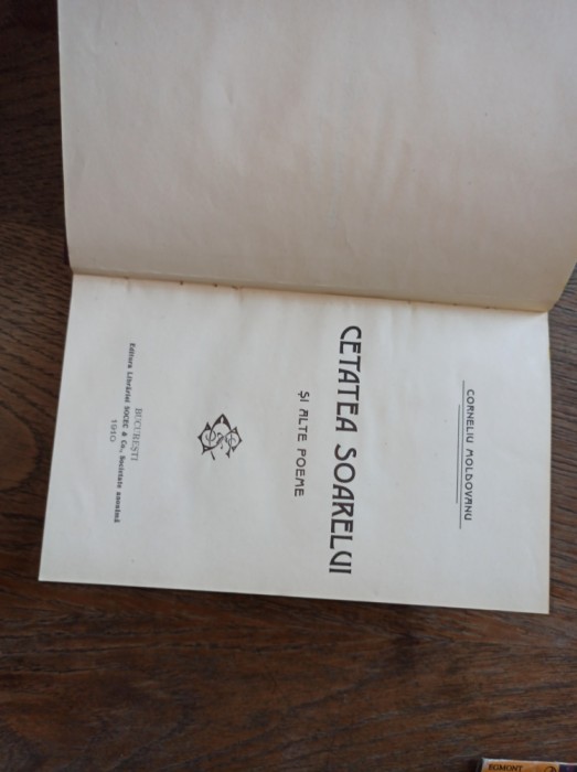 Corneliu Moldovanu - Cetatea Soarelui si alte poeme, 1910 * ED.SOCEC