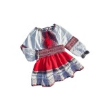 Cumpara ieftin Costum Traditional - Rochita traditionala fetita cu alb si rosu - GBY102