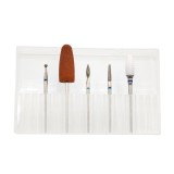 Set de bituri pentru manichiură, 5 bucăți, br&acirc;u albastru