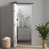 HOMCOM Ușă Pliabilă tip Carte cu Suprafață Vopsibilă 90x210 cm Alb | Aosom Romania