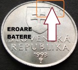 Moneda 20 HALERU - SLOVACIA, anul 1993 *cod 2550 = UNC EROARE