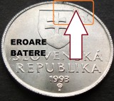 Moneda 20 HALERU - SLOVACIA, anul 1993 *cod 2550 = UNC EROARE, Europa