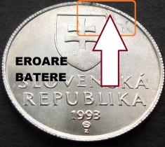 Moneda 20 HALERU - SLOVACIA, anul 1993 *cod 2550 = UNC EROARE
