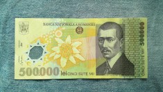 500000 lei 2000 semnatura Ghizari, bancnota polimer Romania 500.000