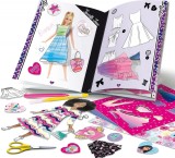 Scoala de moda Barbie - set creativ de design vestimentar pentru copii 4+