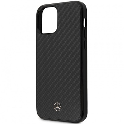 Husa Fibra Carbon MERCEDES Dynamic pentru Apple iPhone 12 mini, Neagra MEHCP12SRCABK foto