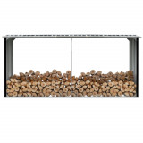 Cumpara ieftin Șopron depozitare lemne antracit, 330x92x153 cm oțel galvanizat