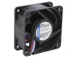 Ventilator axial 24VDC 60x60x25mm 66m3/h 48dBA bilă