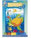 Set creativ, Mozaic din spuma cu sclipici, A4, unicorn