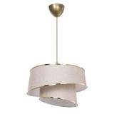 Cumpara ieftin Lustra cu o singura lumina PWL-1127, E27 bej-maro-auriu, 32,5x65 cm