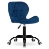 Scaun birou rotativ Leobert Noto, catifea bleumarin, reglabil, 53.5x57.5x86 cm, Artool, sarcina 120kg